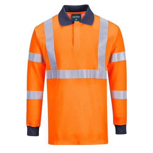 Portwest Flame Resistant RIS Polo Shirt - Orange