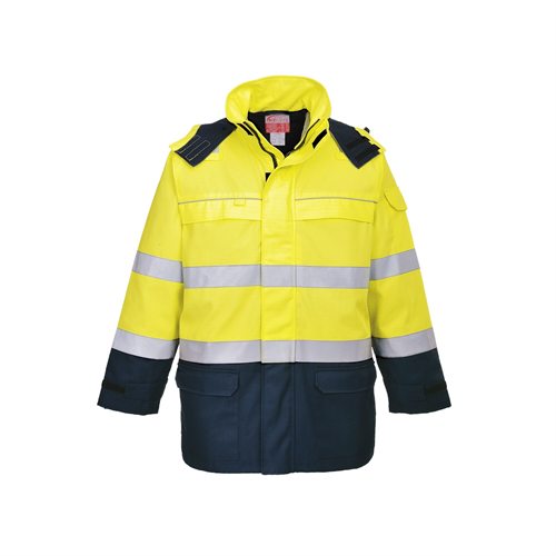 Portwest Bizflame Multi Arc Hi-Vis Jacket - Yellow/Navy