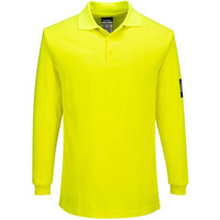 Portwest Modaflame Knit FR Long Sleeve Polo Shirt - Yellow