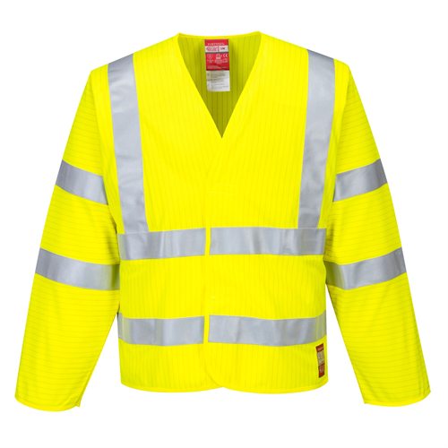 Portwest Hi-Vis Anti Static Jacket - Flame Resistant - Yellow