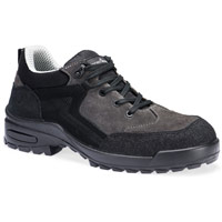 Portwest Steel Suede Leather Low Shoe S3L CI FO SR - Black/Grey