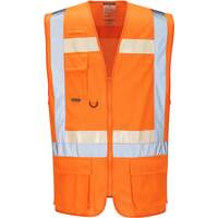 Portwest Glowtex Ezee Zip Executive Vest - Orange