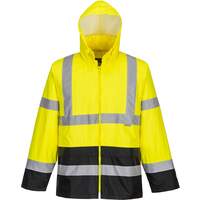 Portwest Hi-Vis Classic Contrast Rain Jacket - Yellow/Black
