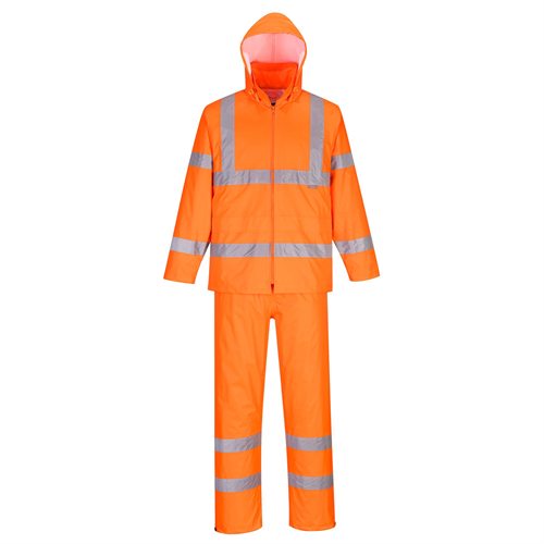 Portwest Hi-Vis Packaway Rainsuit - Orange