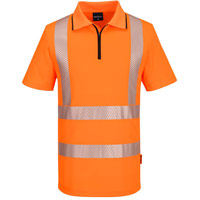 Portwest KX3 Sport Hi-Vis Zip Polo Shirt S/S - Orange