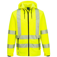 Portwest KX3 Sport Hi-Vis Zipped Hoodie  - Yellow