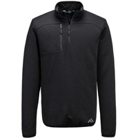 Portwest KX3 Sport Textured 1/4 Zip Sweatshirt - Black