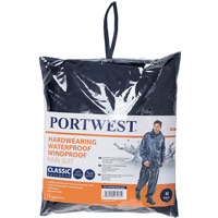 Portwest Essentials Rainsuit (2 Piece Suit) - Navy