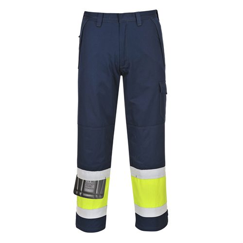 Portwest Hi-Vis Modaflame Trouser - Yellow/Navy