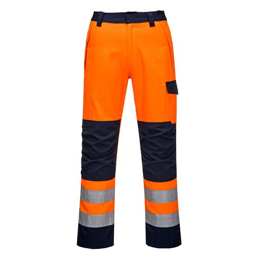 Portwest Modaflame RIS Orange/Navy Trouser - Orange/Navy