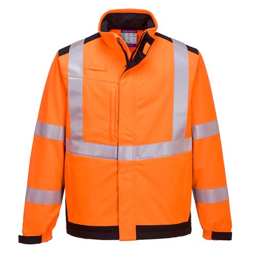 Portwest Modaflame Multi Norm Arc Softshell Jacket - Orange/Navy