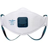 Portwest Trifold Valved Dolomite FFP2 Respirator (Pk10) - White