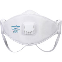 Portwest Trifold Valved Dolomite FFP3 Respirator (Pk10) - White
