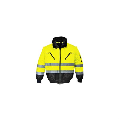Portwest HI-Vis 3-in-1 Pilot Jacket - Yellow/Black