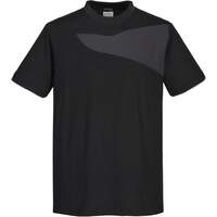 Portwest PW2 T-Shirt S/S - Black/Zoom Grey