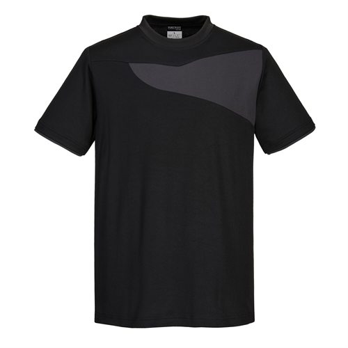 Portwest PW2 T-Shirt S/S - Black/Zoom Grey