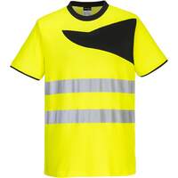 Portwest PW2 Hi-Vis T-Shirt S/S - Yellow/Black