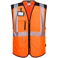 Portwest PW3 Hi-Vis Executive Vest - Orange/Black