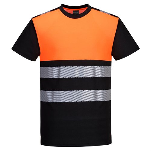 Portwest PW3 Hi-Vis Class 1 T-Shirt - Black/Orange