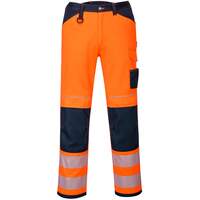 Portwest PW3 Hi-Vis Work Trouser - Orange/Navy Short