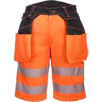 Portwest PW3 Hi-Vis Holster Shorts - Orange/Black