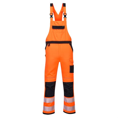 Portwest PW3 Hi-Vis Bib & Brace - Orange/Black