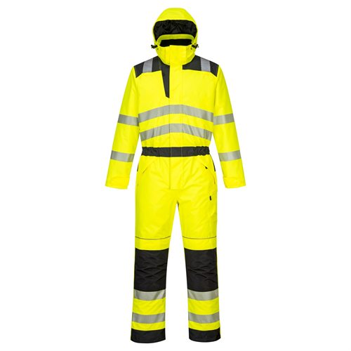 Portwest PW3 Hi-Vis Winter Coverall - Yellow/Black