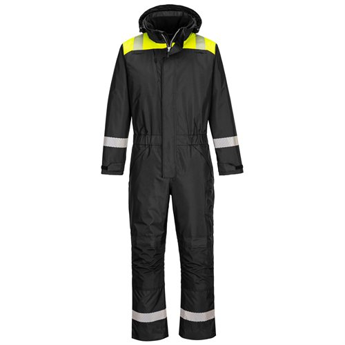 Portwest PW3 Winter Coverall - Black/Yellow