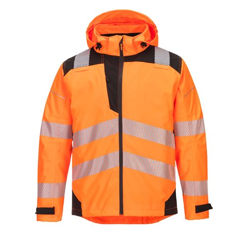 Portwest PW3 Hi-Vis Extreme Rain Jacket - Orange/Black