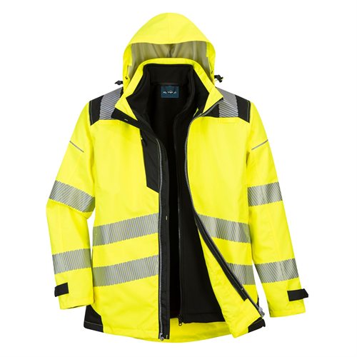 Portwest PW3 Hi-Vis 3-in-1 Jacket - Yellow/Black