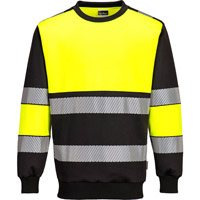 Portwest PW3 Hi-Vis Class 1 Sweatshirt - Yellow/Black