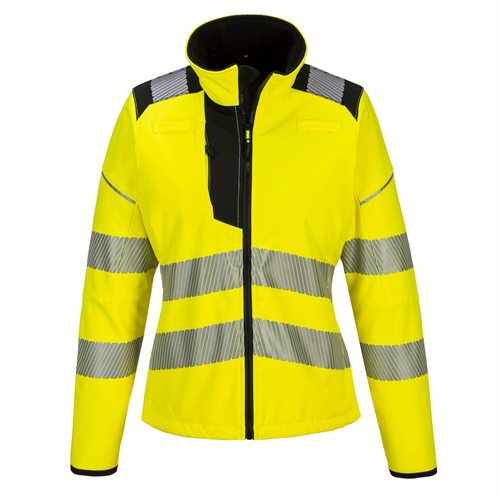 Portwest PW3 Hi-Vis Women's Softshell - Yellow/Black