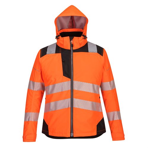 Portwest PW3 Hi-Vis Women's Winter Jacket - Orange/Black