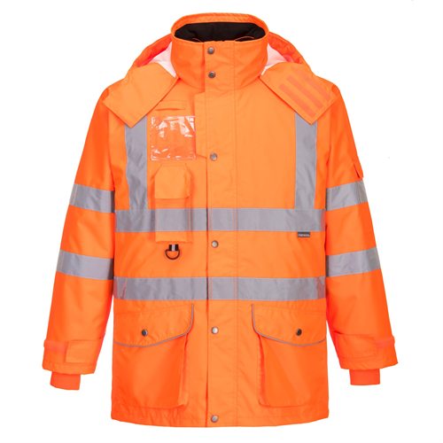 Portwest Hi-Vis 7-in-1 Traffic Jacket RIS - Orange