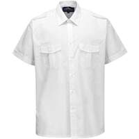 Portwest Pilot Shirt, Short Sleeves - White