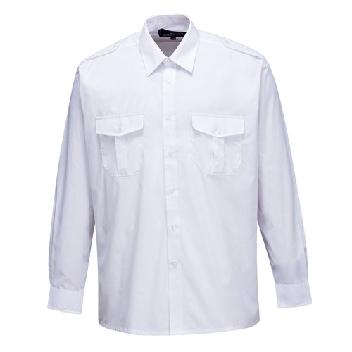 Portwest Pilot Shirt, Long Sleeves - White