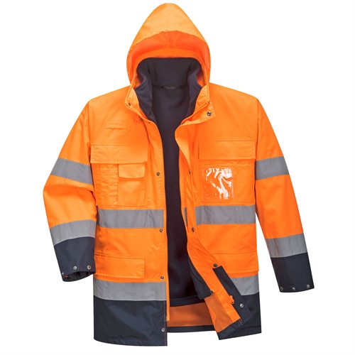 Portwest Hi-Vis Lite 3 in 1 Jacket - Orange/Navy