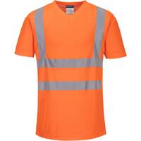 Portwest V-Neck Mesh Inserts T-Shirt - Orange