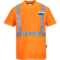 Portwest Hi-Vis Pocket T-Shirt  - Orange