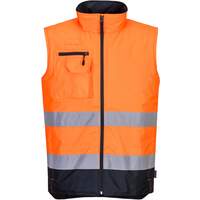 Portwest Hi-Vis Two Tone Bodywarmer - Orange/Navy