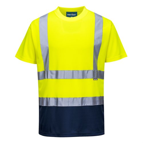 Portwest Two Tone T-Shirt - Yellow/Navy