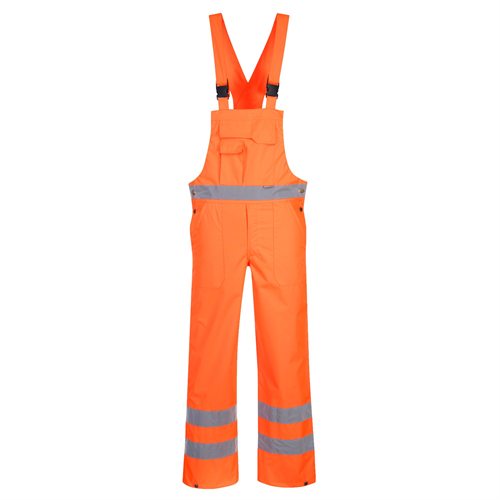 Portwest Hi-Vis Bib & Brace - Unlined - Orange