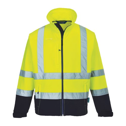 Portwest Hi-Vis Contrast Softshell (3L) - Yellow/Navy