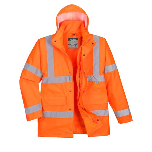 Portwest Hi-Vis 4-in-1 Traffic Jacket - Orange