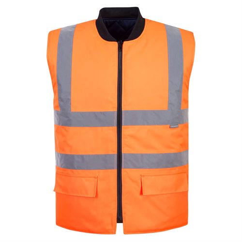Portwest Hi-Vis Reversible Bodywarmer - Orange