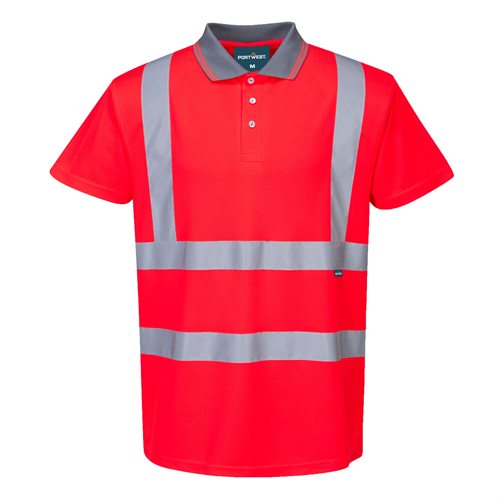 Portwest Hi-Vis Short Sleeve Polo - Red