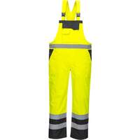 Portwest Contrast Bib & Brace - Unlined - Yellow/Black