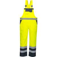 Portwest Contrast Bib & Brace - Unlined - Yellow/Navy