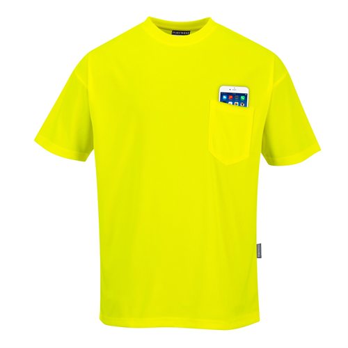 Portwest Day-Vis Pocket Short Sleeve T-Shirt - Yellow