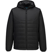 Portwest Professional Hooded Insulated Baffle Jacket - Black